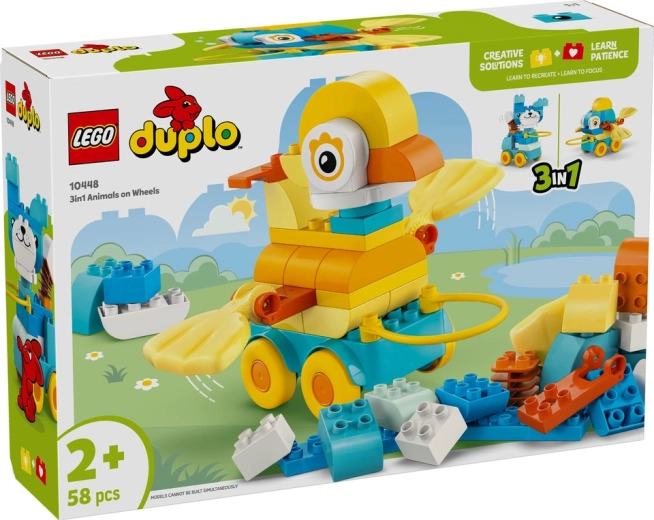LEGO DUPLO 3 w 1 Zwierzątka na kółkach
