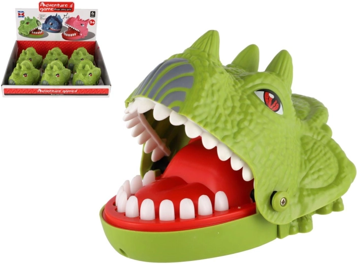 Gra zręcznościowa „dinozaur gryzie palce”