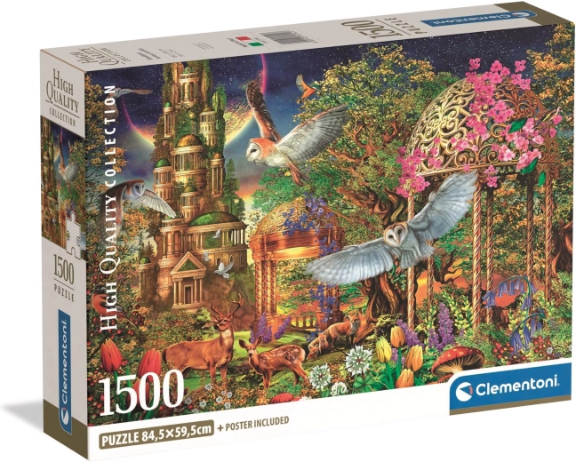 Clementoni puzzle 1500 elementów Fantazyjny ogród w lesie