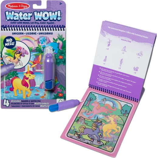 Wodne kolorowanki Melissa & Doug Water Wow Jednorożce z pisakiem wodnym