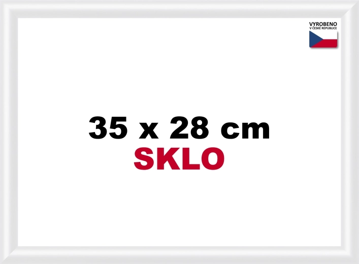 Plastowa ramka na zdjęcia 35 × 28 cm – biała