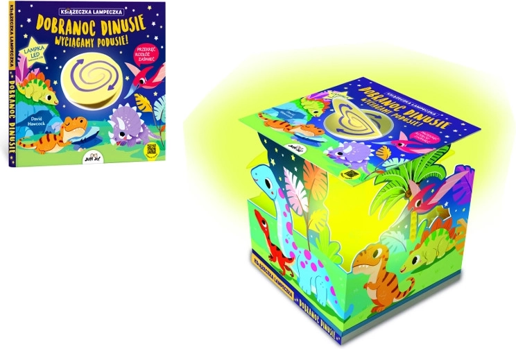 Książka-lampka Dobranoc, dinozaury – USB‑C LED