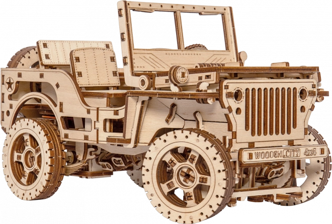 Drewniany model Jeepa 4x4 - 570 elementów