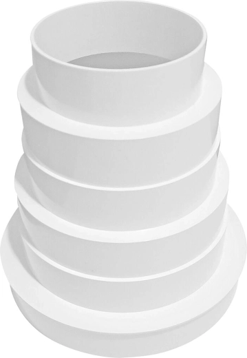 Plastowa redukcja wentylacyjna RP 80–150 mm z dodatkowym rozmiarem 110