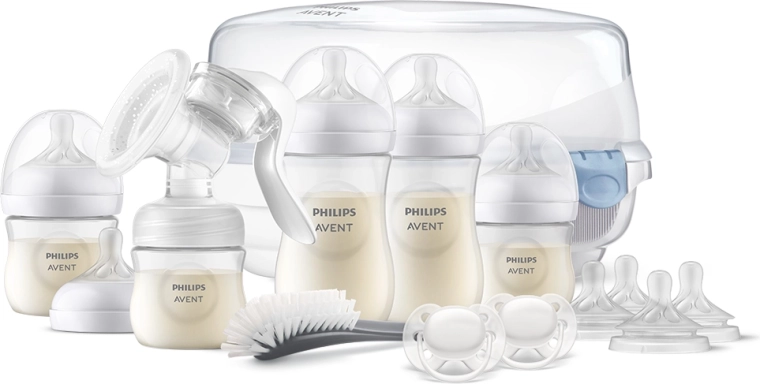Philips Avent zestaw do karmienia Natural Response z ręcznym laktatorem i sterylizatorem do kuchenki mikrofalowej