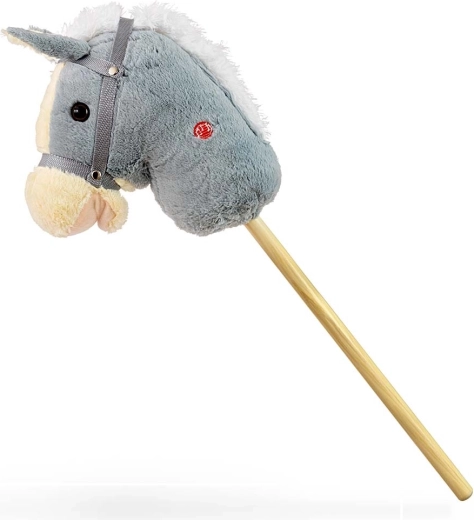 Milly Mally pluszowy koń na kiju Grey