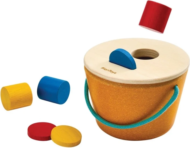 PlanToys wiaderko do sortowania – walce i monety