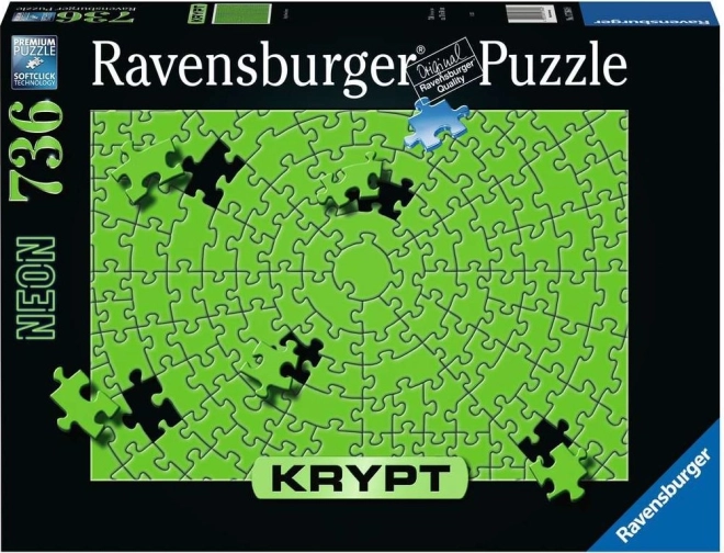 Puzzle RAVENSBURGER KRYPT neonowo zielone, 736 elementów