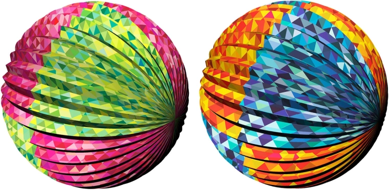 Papierowy lampion MY PARTY 25 cm – kolorowy składany dekor