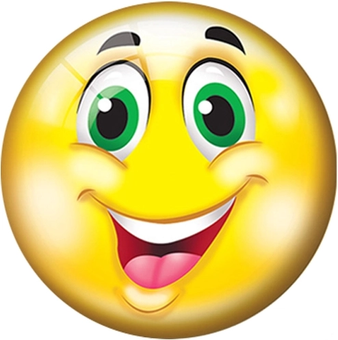 Dziecięca piłka z uśmiechniętą buzią 23 cm