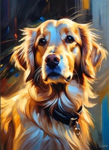 Malowanie diamentowe – portret labradora 30 × 40 cm