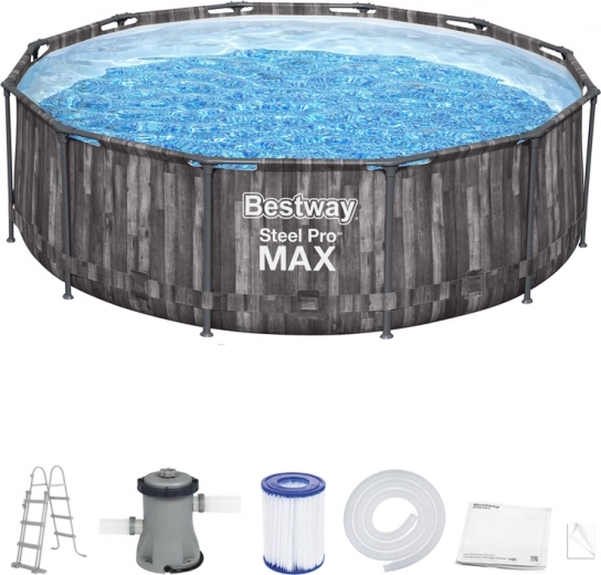 Bestway basen z konstrukcją 366x100 cm drewno