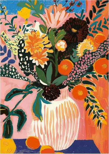 Puzzle Bohemian Flower 500 elementów z klejem