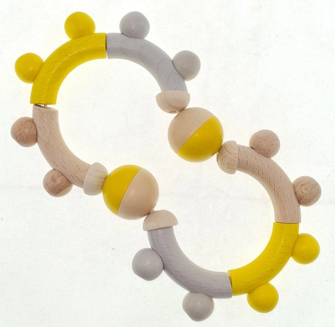 Hess drewniana grzechotka naturalna żółta