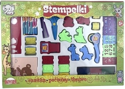 Kreatywny zestaw stempli w walizeczce dla dzieci