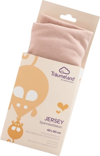 Träumeland jersey prześcieradło z gumką 40 × 90 cm rose smoke