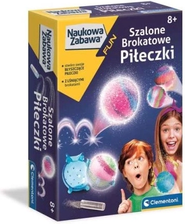 Clementoni Naukowa zabawa – mini laboratorium do tworzenia szalonych brokatowych piłeczek skaczących