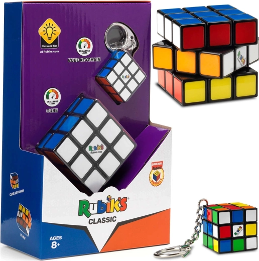 Rubik's Classic kostka 3×3 z brelokiem – uszkodzone opakowanie