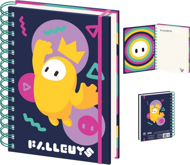 Blok A5 z motywem gry Fall Guys