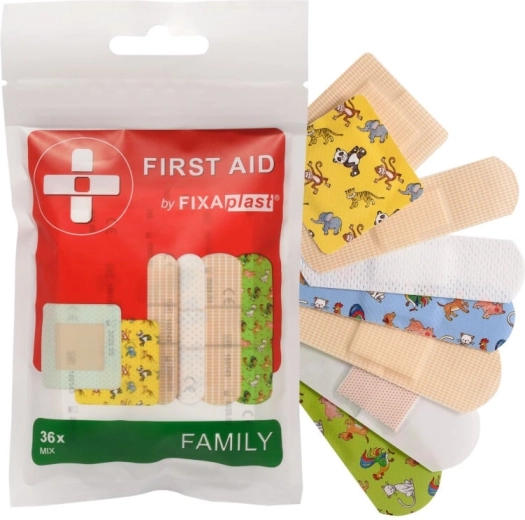 Fixaplast First Aid Family Mix – plastry (36 szt.)