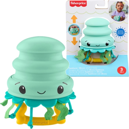 Sensoryczna grzechotka meduza z silikonową sprężynką FISHER-PRICE