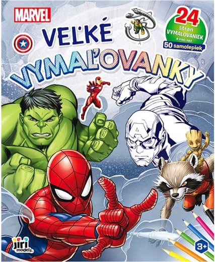 Duże kolorowanki Marvel z naklejkami