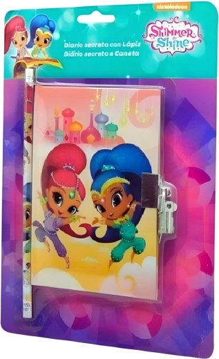 Zestaw: pamiętnik na kłódkę i ołówek Shimmer and Shine - 1 sztuka