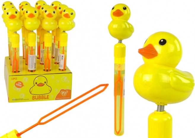 Bublifuk żółta kaczuszka z dźwiękiem 29 cm