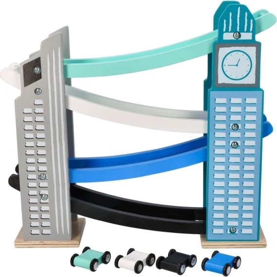 Drewniany tor samochodowy Towarzysz wieżowców