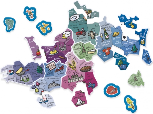 Jeujura Magnetyczna mapa Francji