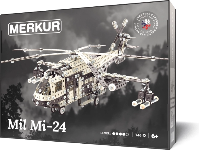Merkur zestaw konstrukcyjny helikopter MIL MI-24, 746 elementów