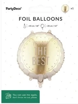 Balon foliowy You Are The Best 35 × 35 cm – mix wariantów