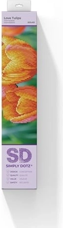 Diamond Dotz Love Tulips – zestaw do haftu diamentowego 35 × 27 cm