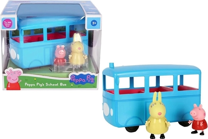 Peppa Pig szkolny autobus z dźwiękiem z 2 figurkami