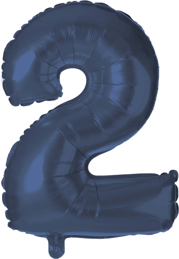 Balon foliowy TORO cyfra 2, 30 cm, niebieski
