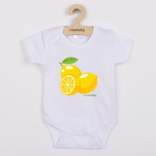 New Baby dziecięce body z nadrukiem Lemon, krótki rękaw, rozmiar 80 (9–12 miesięcy)