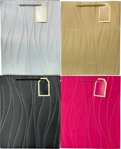 Torba prezentowa L mix kolorów fala