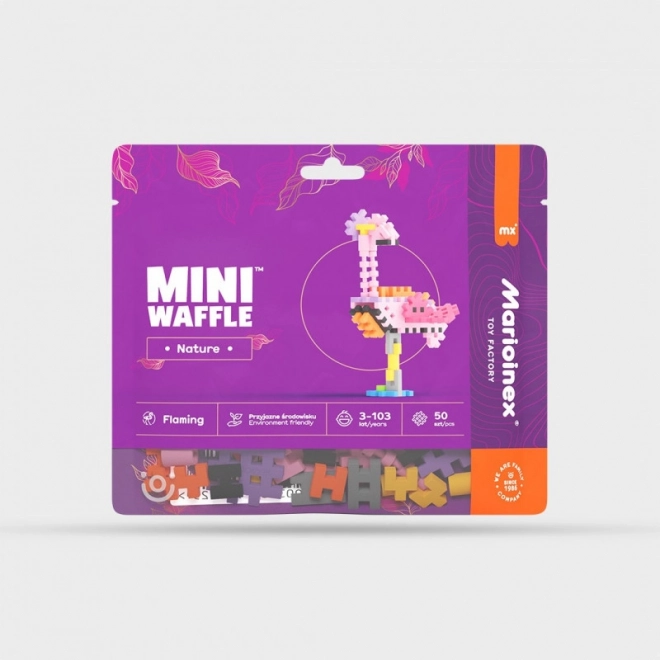 Mini waflowe klocki - Flamingo 50 sztuk