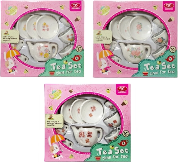 Porcelanowy zestaw do herbaty dla dzieci z kwiatami lub motylami