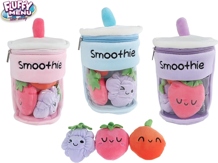Pluszowy kubek smoothie z owocami Fluffy Menu 25 cm