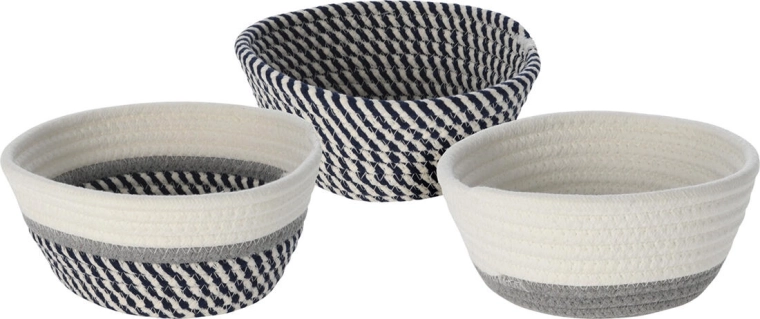 Okrągły stożkowy koszyk bawełniany 18 cm – mix kolorów i dekorów