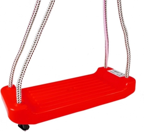 Plastowa huśtawka ogrodowa – czerwona deska