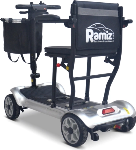 Elektryczny czterokołowy skuter dla seniorów EasyGo – szary