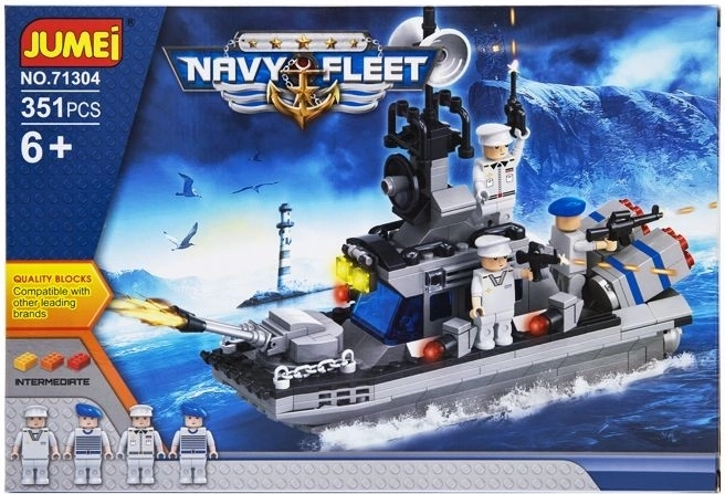 Klocki Jumei Navy Fleet – wojskowa łódź, 351 elementów - 1 sztuka