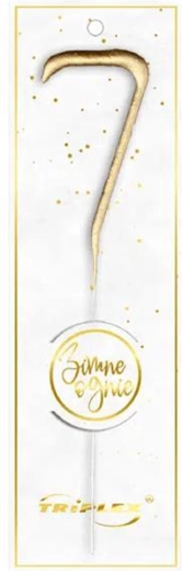 Zimny ogień cyfra 7 złoty 16,5 cm