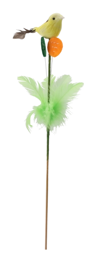 Wielkanocna ozdoba na piku – ptaszek z piórkami 30 cm (mix kolorów)