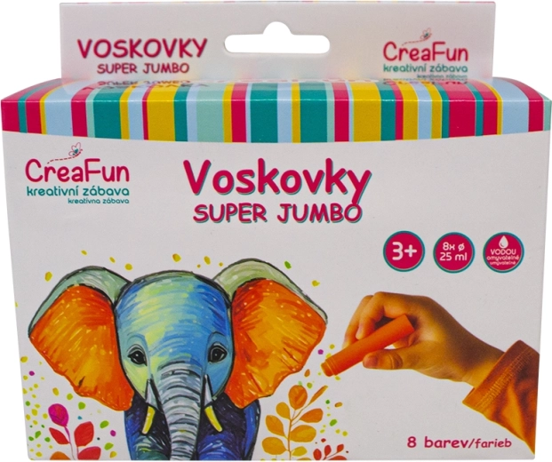Kredki woskowe Super Jumbo 8 kolorów SPARKYS