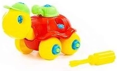 Kolorowy żółw ze śrubokrętem