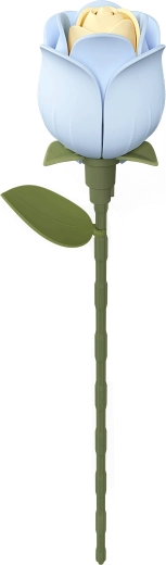 ROBOTIME ROKR puzzle 3D niebieska róża – kwiat bez kleju, 37 elementów