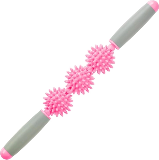 Merco masażystyczny rehabilitacyjny drążek roller stick triple 40 cm różowy - 1 szt.